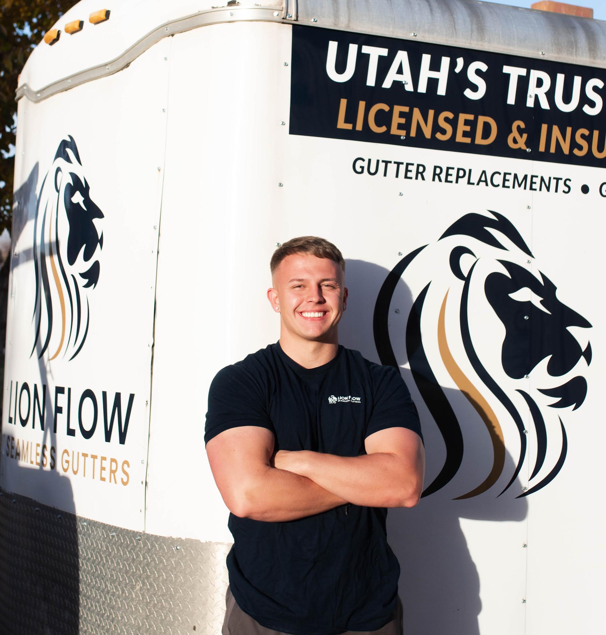 Zander Caffall - Owner of Lion Flow Seamless Gutters